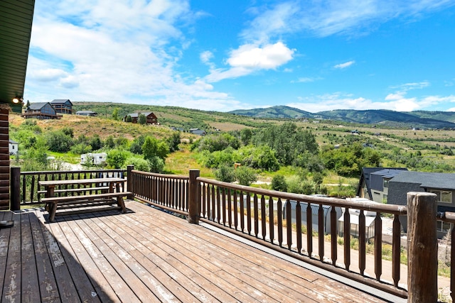 1538 N Mackinaw Way, Garden City, UT 84028 - wooden deck featuring a mountain view