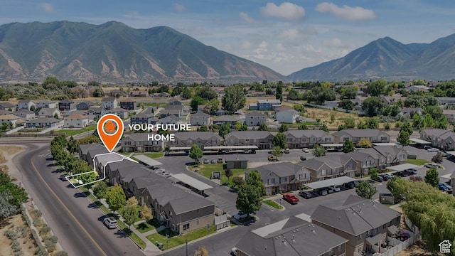 1244 E 800 N Unit 43, Spanish Fork, UT 84660 - aerial view of residential area featuring a mountain backdrop