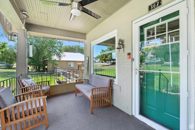 367 W 400 N, Malad City, ID 83252 - porch featuring ceiling fan