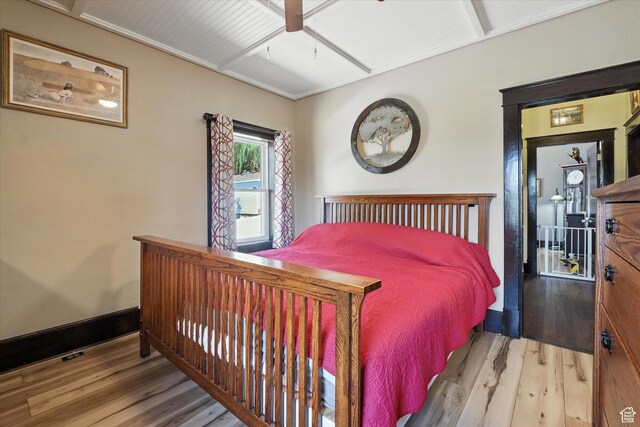 367 W 400 N, Malad City, ID 83252 - bedroom with wood finished floors and a ceiling fan