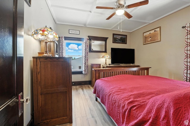 367 W 400 N, Malad City, ID 83252 - bedroom with light wood-type flooring and ceiling fan