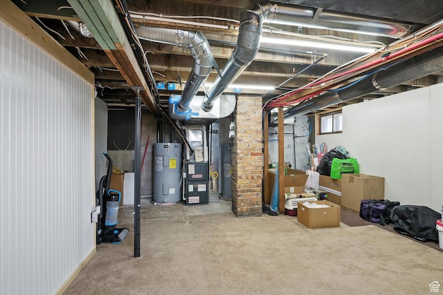 367 W 400 N, Malad City, ID 83252 - below grade area with water heater, gas water heater, and heating unit