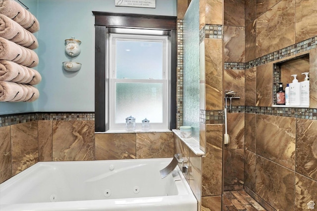 367 W 400 N, Malad City, ID 83252 - full bathroom with a tub with jets and tiled shower
