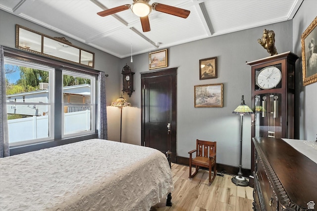 367 W 400 N, Malad City, ID 83252 - bedroom with light wood-style floors and a ceiling fan