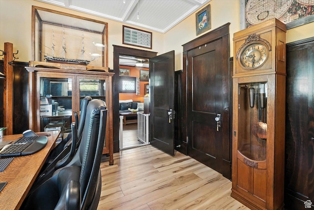 367 W 400 N, Malad City, ID 83252 - office featuring light wood-style floors and a ceiling fan