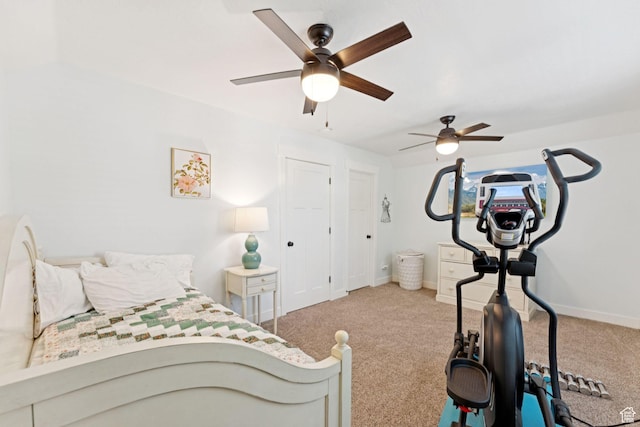 693 S Silver Leaf Dr W, Mapleton, UT 84664 - carpeted bedroom featuring baseboards and a ceiling fan