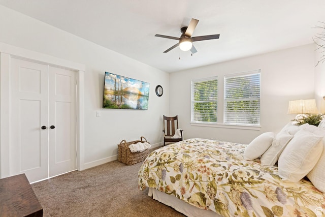 693 S Silver Leaf Dr W, Mapleton, UT 84664 - carpeted bedroom featuring a closet and ceiling fan