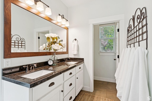 693 S Silver Leaf Dr W, Mapleton, UT 84664 - full bathroom featuring double vanity and tile patterned floors