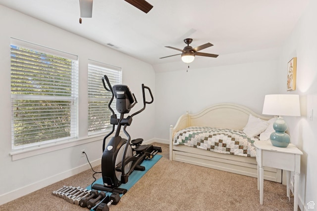 693 S Silver Leaf Dr W, Mapleton, UT 84664 - carpeted bedroom featuring multiple windows and a ceiling fan