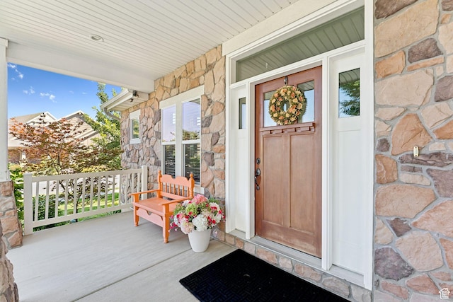 693 S Silver Leaf Dr W, Mapleton, UT 84664 - entrance to property with stone siding and a porch