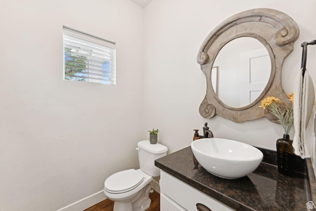 693 S Silver Leaf Dr W, Mapleton, UT 84664 - half bathroom featuring vanity and wood finished floors