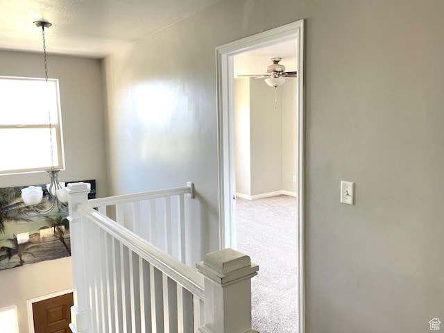 2126 W Fernside St, West Haven, UT 84401 - stairway with carpet floors and ceiling fan