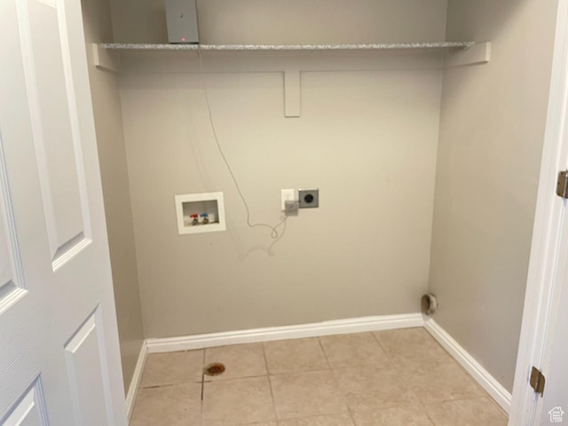 2126 W Fernside St, West Haven, UT 84401 - laundry room featuring hookup for an electric dryer, washer hookup, and light tile patterned flooring
