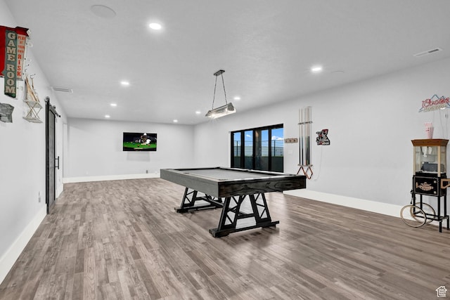 2673 S 4950 W, Taylor, UT 84401 - playroom featuring pool table, wood finished floors, and recessed lighting