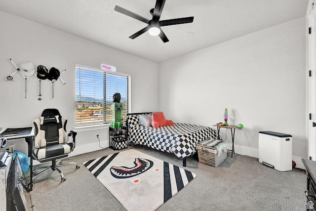 2673 S 4950 W, Taylor, UT 84401 - carpeted bedroom with baseboards and ceiling fan