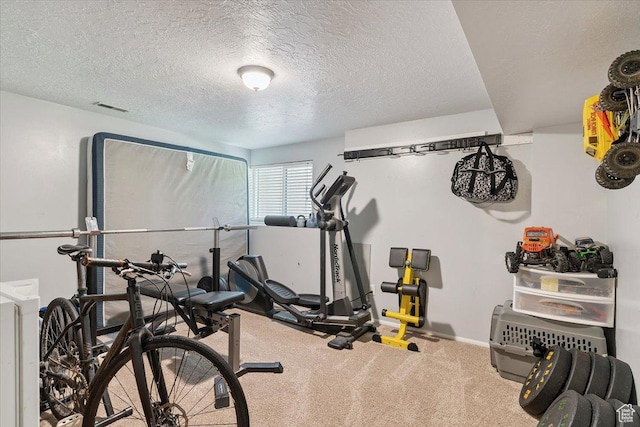 5659 Woodshire Ct, South Ogden, UT 84403 - exercise area with carpet floors and a textured ceiling