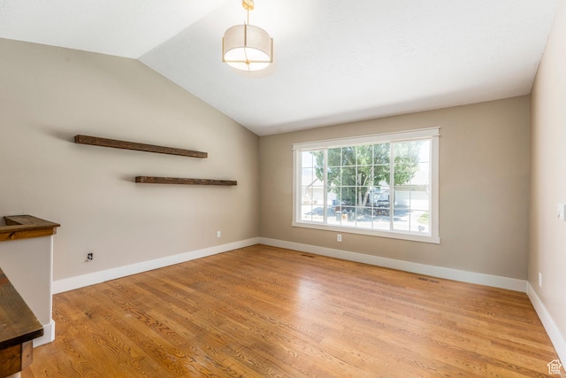 1104 E 220 N, Heber City, UT 84032 - empty room featuring light wood-style flooring and vaulted ceiling