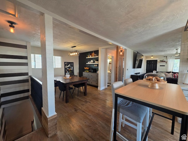 1525 N 1250 W, Provo, UT 84604 - dining room with a textured ceiling, wood finished floors, and a chandelier