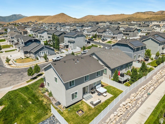 9634 N Red Bridge Rd, Eagle Mountain, UT 84005 - aerial perspective of suburban area with mountains