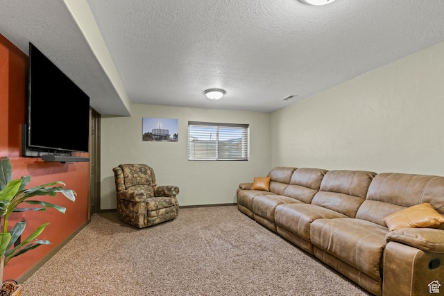 2256 W 1680 N, Clinton, UT 84015 - carpeted living room featuring a textured ceiling and baseboards
