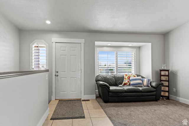 2256 W 1680 N, Clinton, UT 84015 - foyer entrance with recessed lighting, light tile patterned floors, and a textured ceiling