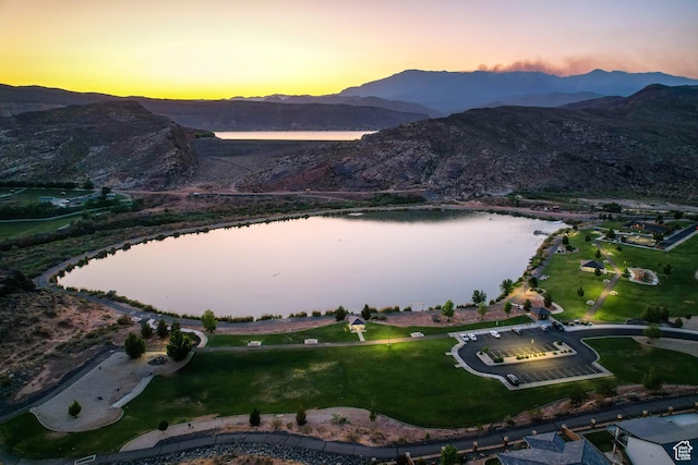 3353 W Bonita Unit 23, Hurricane, UT 84737 - aerial view at dusk of a water and mountain view