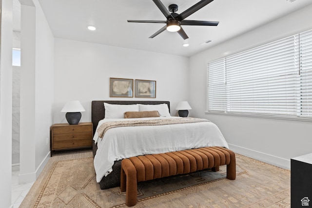 3353 W Bonita Unit 23, Hurricane, UT 84737 - bedroom featuring recessed lighting and a ceiling fan