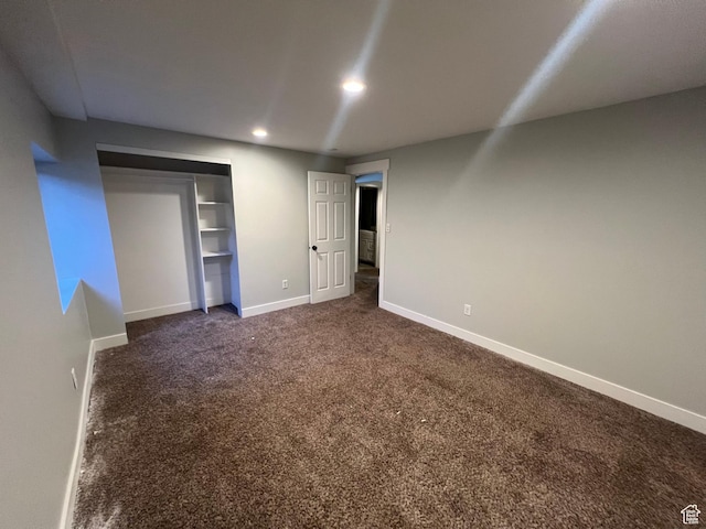 362 W 1800 S, Clearfield, UT 84015 - unfurnished bedroom featuring dark carpet, recessed lighting, and a closet