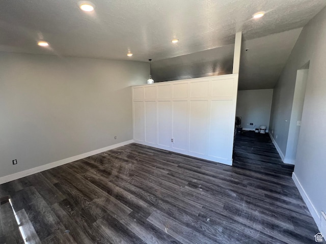 362 W 1800 S, Clearfield, UT 84015 - empty room featuring dark wood-style floors, lofted ceiling, and recessed lighting