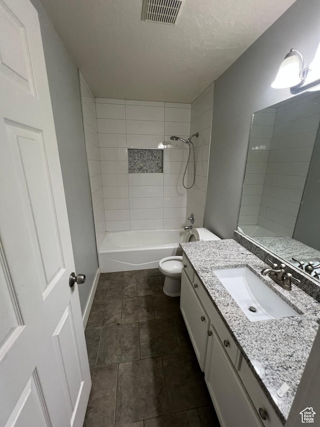 362 W 1800 S, Clearfield, UT 84015 - full bath with vanity, a textured ceiling, washtub / shower combination, and tile patterned floors