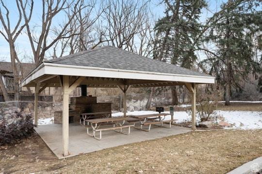 1196 E Waterside Cv S Unit 11, Cottonwood Heights, UT 84047 - view of patio / terrace with a gazebo