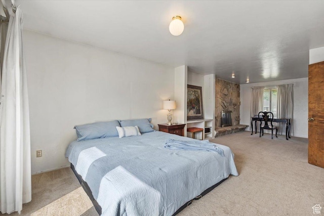 1252 N 100 E, American Fork, UT 84003 - carpeted bedroom featuring a fireplace