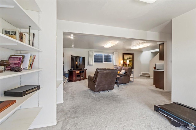 1252 N 100 E, American Fork, UT 84003 - living area with carpet floors and stairs
