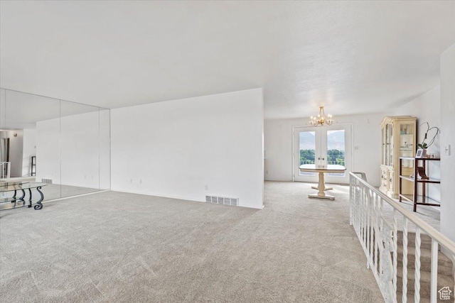 1252 N 100 E, American Fork, UT 84003 - unfurnished living room with carpet and a chandelier