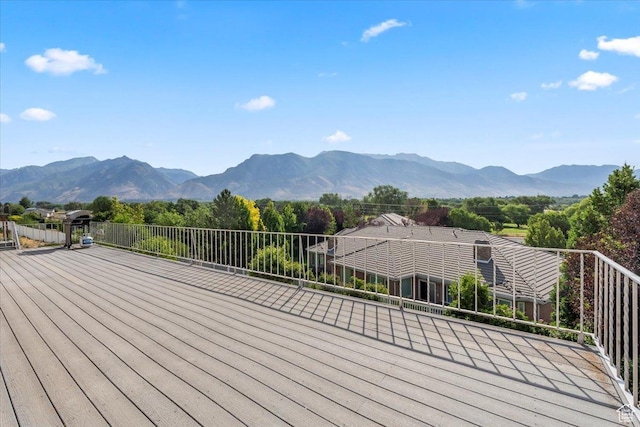 1252 N 100 E, American Fork, UT 84003 - wooden deck with a mountain view