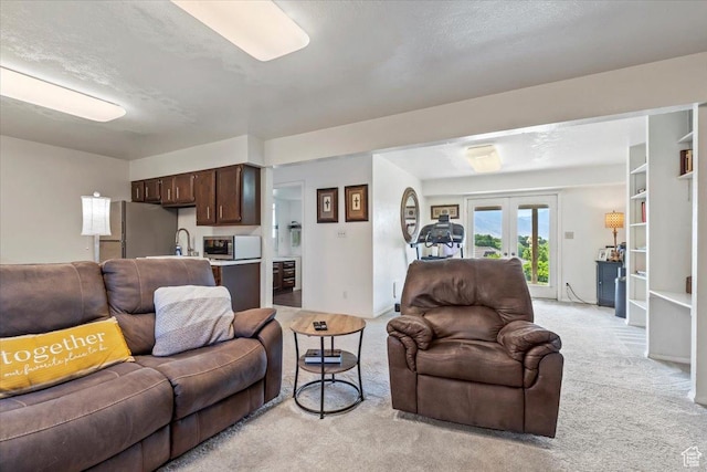 1252 N 100 E, American Fork, UT 84003 - living area with light colored carpet and french doors