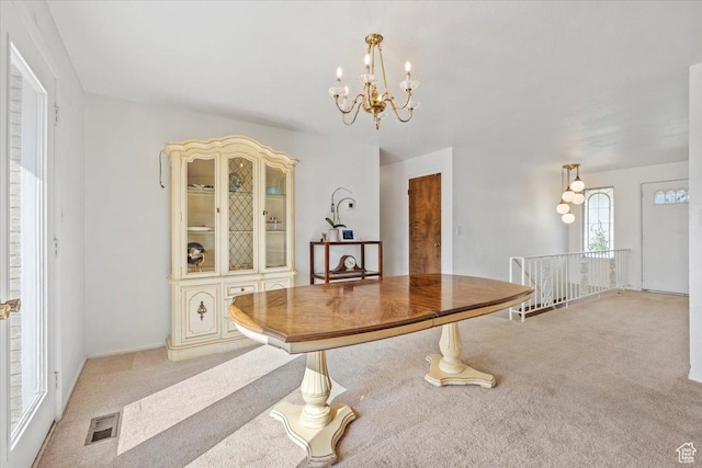 1252 N 100 E, American Fork, UT 84003 - dining area featuring a chandelier and light colored carpet