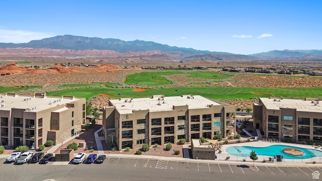 5160 W Villas N Dr N Unit 6-102, Hurricane, UT 84737 - aerial view of a mountainous background and a golf club