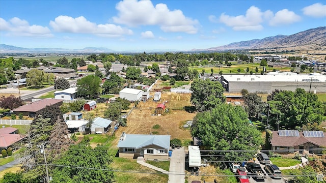 735 E 100 S, Hyrum, UT 84319 - aerial perspective of suburban area featuring a mountain backdrop