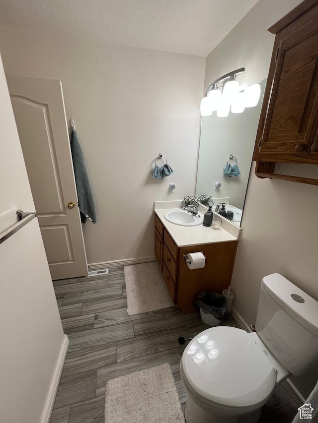 798 W Norway Maple Ct, Payson, UT 84651 - half bathroom with vanity and wood finished floors