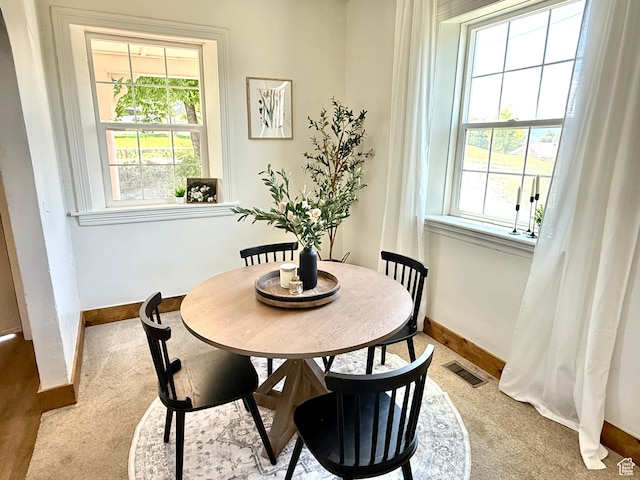 302 W 80 N, Moroni, UT 84646 - dining area with plenty of natural light and light colored carpet