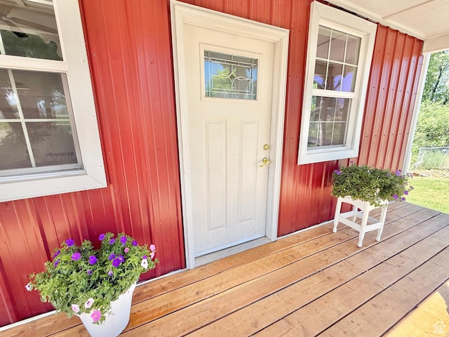 302 W 80 N, Moroni, UT 84646 - doorway to property with covered porch