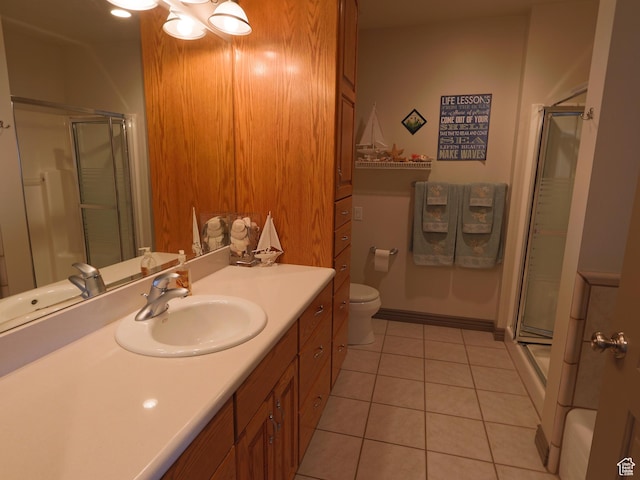 5160 W 5725 S, Hooper, UT 84315 - full bath with a stall shower, vanity, and tile patterned flooring