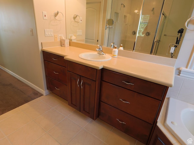 5160 W 5725 S, Hooper, UT 84315 - bathroom featuring vanity, a stall shower, and a bath