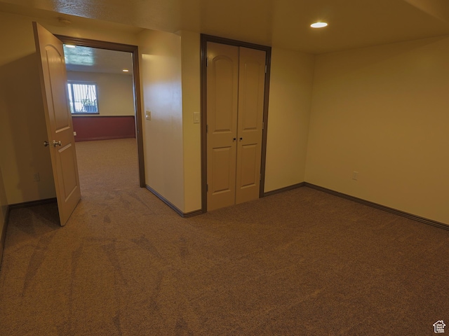 5160 W 5725 S, Hooper, UT 84315 - unfurnished bedroom featuring light carpet, recessed lighting, and a closet