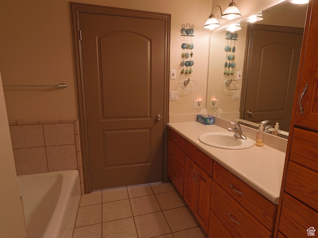 5160 W 5725 S, Hooper, UT 84315 - full bath with tile patterned floors, vanity, and a tub to relax in