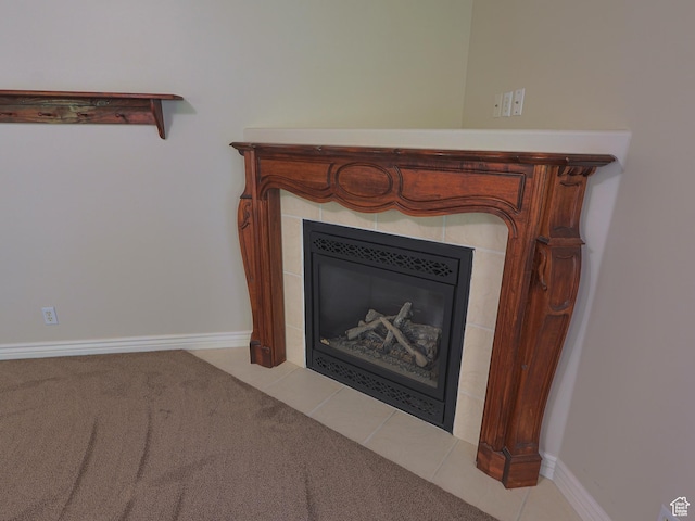 5160 W 5725 S, Hooper, UT 84315 - detailed view of carpet and a tiled fireplace