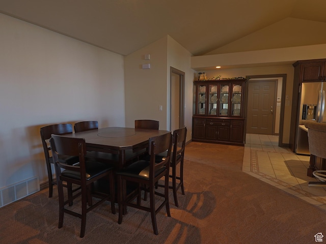 5160 W 5725 S, Hooper, UT 84315 - dining space with vaulted ceiling and light carpet
