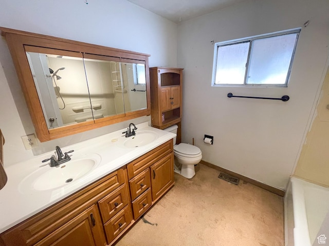 215 N Center St, Castle Dale, UT 84513 - bathroom featuring double vanity, a shower, and a bathtub