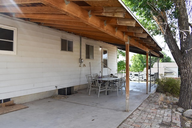 215 N Center St, Castle Dale, UT 84513 - view of patio featuring outdoor dining space